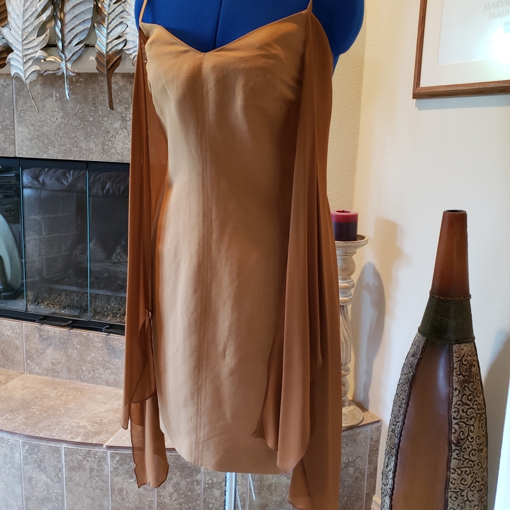 BYBLOS COCKTAIL DRESS SMALL TAN